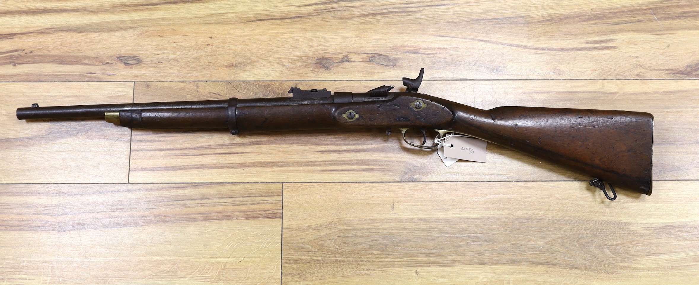 An early 20th century Snider .577 carbine rifle, 95cm long